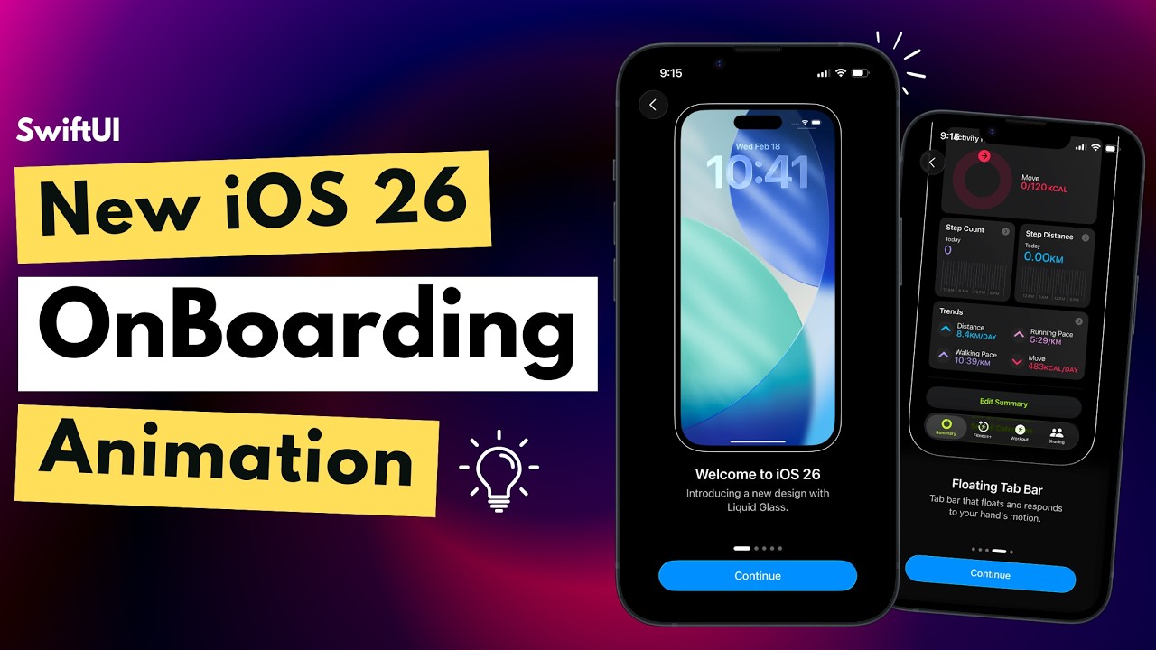 New iOS 26 Style OnBoarding Animation Using SwiftUI | Complex Animations | Xcode 26