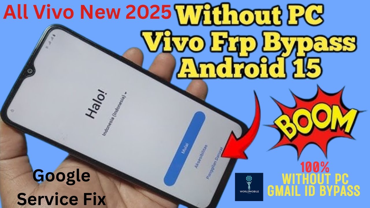 All Vivo 2025 new security Game over Frp bypass Android 15 google account id fix CMD Method Done