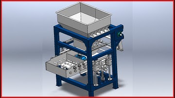 Fully automatic concrete block making machine (3D Model) Solid works (Mix  one and Mix two designs)