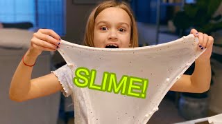 Chloe is making ABC slime!