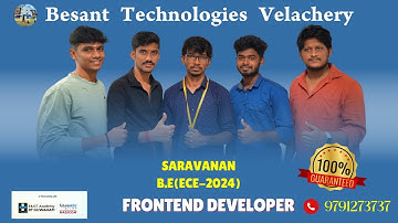 Hard Work Pays Off 🔥 Congrats Saravanan 🎉 Frontend Developer Career Begins 🚀