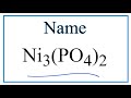 Nickel Compounds and Phosphate Ions