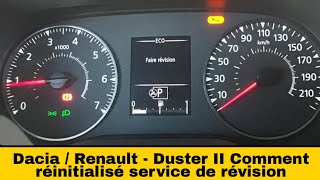 Dacia Duster II comment faire éteindre le témoin de révision | كيف تطفئ لمبة الزيت | oil Reset