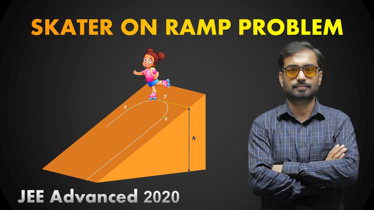 Skater on Ramp Work-Energy Problem | IIT JEE Advanced 2020 PYQ Solution ...
