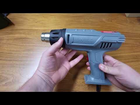 1850W Heat Gun Variable Temperature Settings 122?~1202??50?- 650??, AUTOXEL  Fast Heat Hot Air Gun, Durable& Overload Protection, with 4 Nozzels for