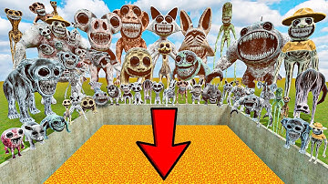 ZOONOMALY FAMILY in THE LAVA PIT ! SPARTAN KICKING ALL NEW ZOONOMALY MONSTERS in Garry