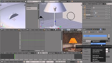 Blender 3D : Animating a lamp shade using drivers