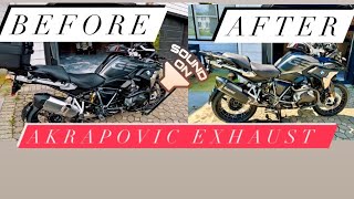 BMW R1250GS Akrapovic Exhaust Swap: Hear the Difference! 🔊 Before & After Riding Sounds