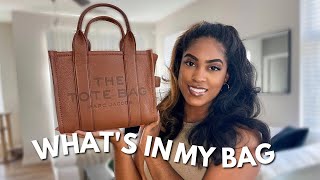 MARC JACOBS THE TOTE BAG MINI VS LARGE REVIEW!! MOD SHOTS AND WHAT