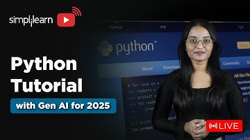 Python Tutorial with Gen AI for 2025 | Python Tutorial For Beginners | Python Training | Simplilearn