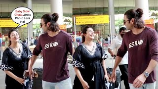 Divyanka Tripathi Cutely Tells Hubby Vivek Dahiya To Walk So On Airport