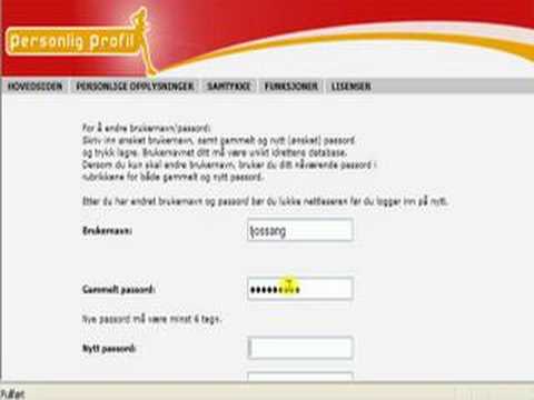 Slik endrer du passordet for Golfbox