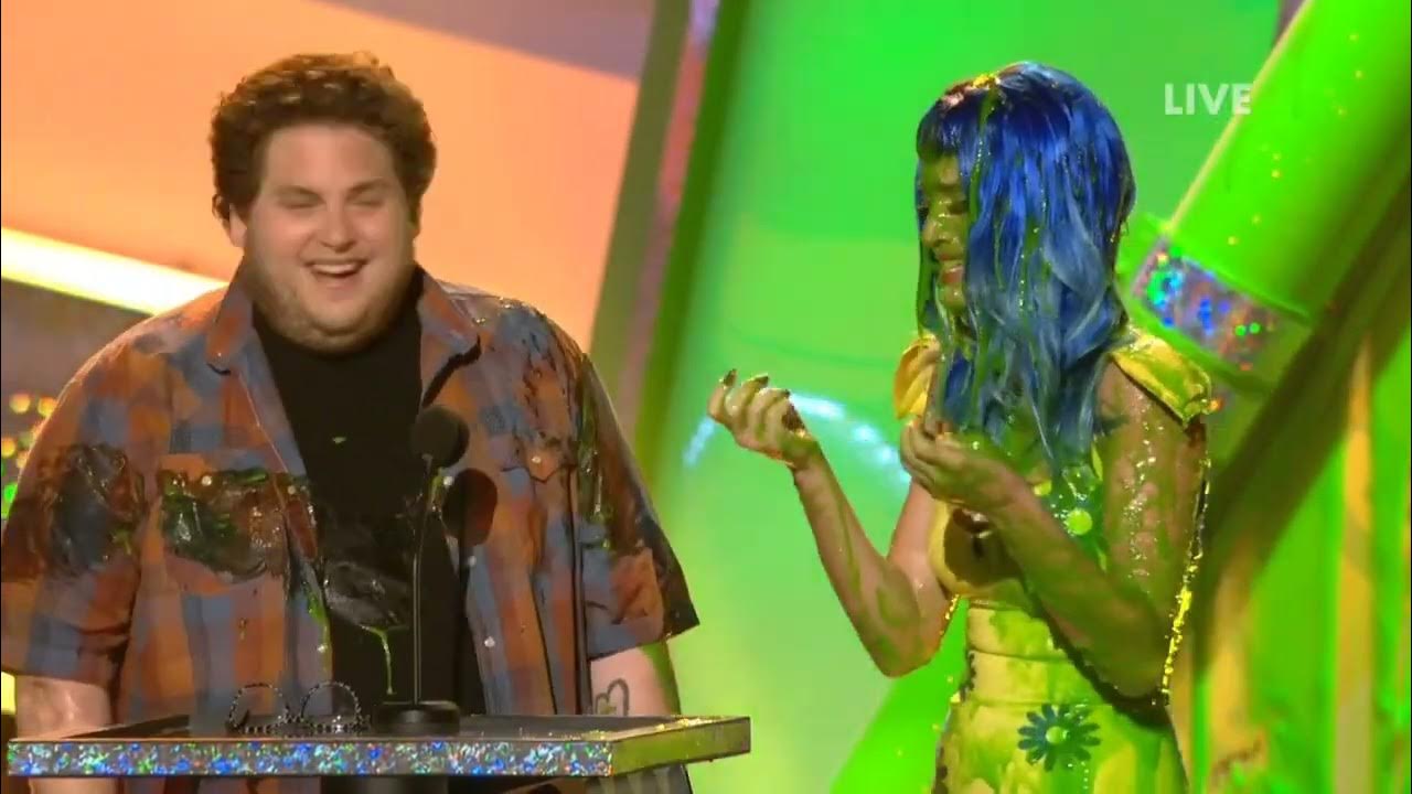 Katy Perry Gets Slimed In The Face Katy Perry Gets Slimed in HD [Part 2] - YouTube