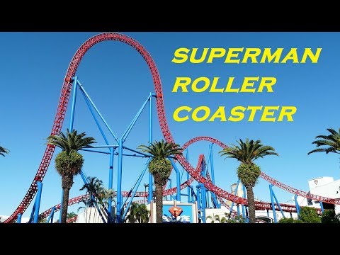 Superman Roller Coaster Australia Gold Coast Warner Bros Movie World Youtube