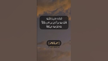 سورة فاطر الآية ٣٣ الى ٣٥ بصوت الشيخ محمد صديق المنشاوي