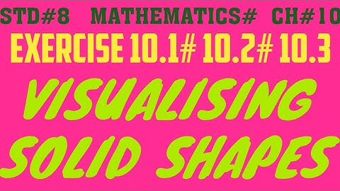 VISUALIZING SOLID SHAPES CHAPTER 10| EXERCISE 10.1,10.2,10.3 |MATHS CLASS 8 | #s3b #cbse #shinesir