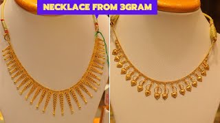 Gold Necklace Designs Under 10 Gram With Price | Latest Light Weight Necklace Collection@Crazy Jena