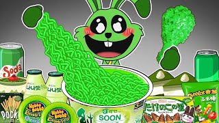 Convenience Store Green Food Mukbang  Hoppy Hopscotch | POPPY PLAYTIME CHAPTER 3 Animation | ASMR