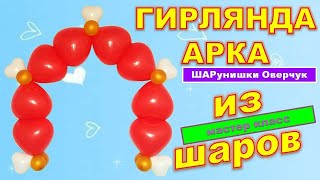 Как сделать гирлянду арку своими руками. Мастер класс/How to make a helium arch with your own hands