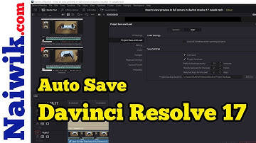 #13 How to Auto Save and Backup  in Davinci Resolve 17