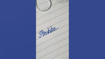 Anshika name new style me signature kaise kare #youtubeshorts #handwriting #cursivewriting #trending
