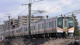 E129系B9+A6編成 信越本線下り普通443M【4K】長岡→新潟
