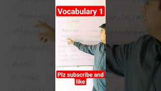 Vocabulary 1 english englishgrammar shorts