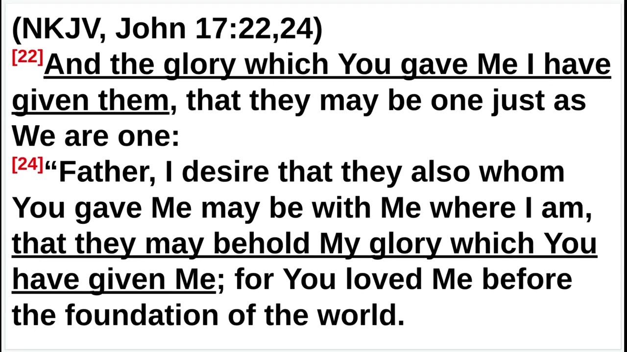 John 17 22 24 Truth Of God YouTube John 17 22 24 Truth Of God YouTube