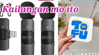 BOYA MICROPHONE  &  TOFU LIGHT sulit nga ba? short review | Ana Panganiban