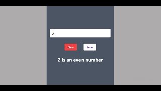 Is Even or Odd Number App with React Hooks