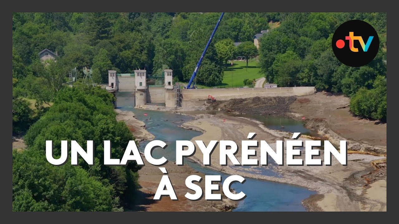 Les images impressionnantes de la vidange d'un lac de montagne, du jamais vu depuis 14 ans