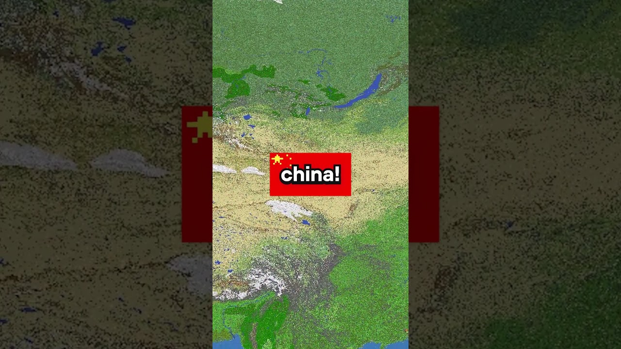 This Minecraft server’s map is the PLANET EARTH 😮🌎#minecraft #gaming #smp #cosmosmc #earthsmp
