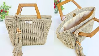 Crochet bag with beautiful design and easy to make | Step by step