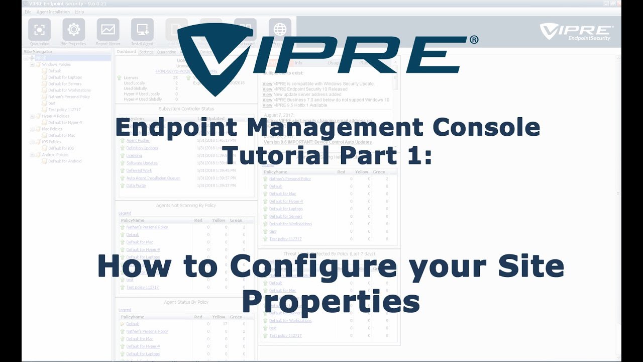 VIPRE Endpoint Security On-Premise Tutorial Pt. 1: How to Configure ...
