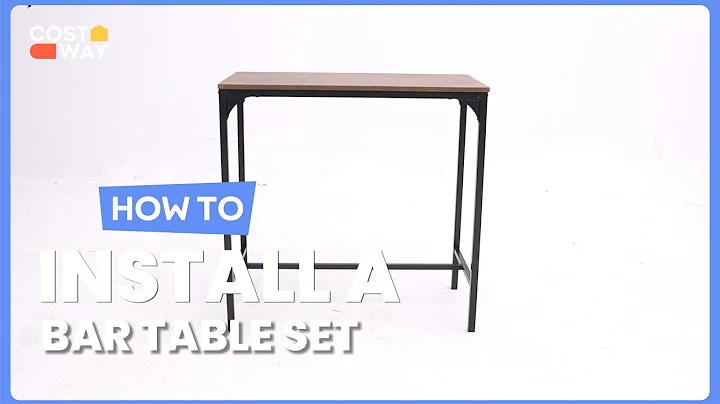 How to Install the 3 Pieces Bar Table Set with 2 Stools | JV10243 #costway #howto