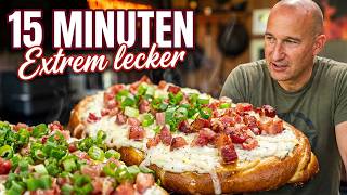 Dieses Laugenbrötchen-Rezept macht süchtig! Flammkuchen-Style in 15 Minuten!