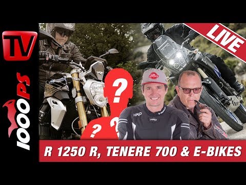 BMW R 1250 R, Tenere 700 und E-Bikes - 1000PS Live die Motorradtalkshow BMW R 1250 R, Tenere 700 und E-Bikes - 1000PS Live die Motorradtalkshow