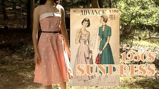Making a 1950s Sundress from a Vintage Sewing Pattern | Advance 5190