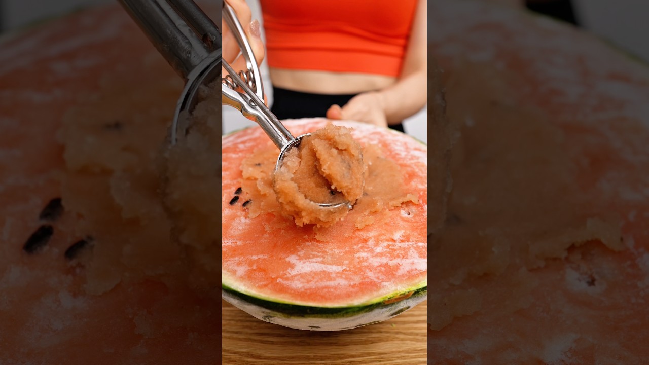 世界中で大流行したスイカアイス🍉コーラで作ってみた!材料2つ!