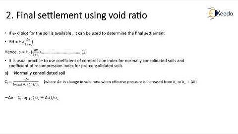 Final settlement of soil deposits in the field