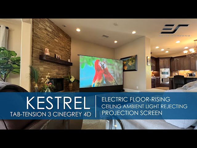 ✅ Kestrel Tab-Tension 3 CineGrey 4D Floor-Rising Ceiling Ambient Light Rejecting Electric Screen