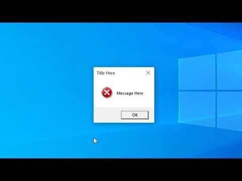 How to Make a Fake Error Message in Windows