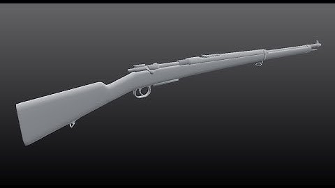 Ottoman Mauser modeling in Blender   #1