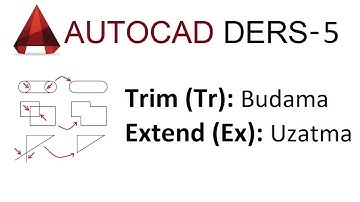 Autocad Ders - 5 - Trim Komutu Ve Extend Komutu (Çizgileri Budamak Ve Çizgileri Uzatmak)