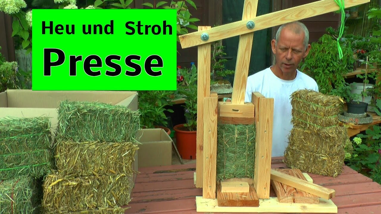 Update Unsere Heupresse am Start mit selbst gemachten Heu Heuballen pressen für die Meeris Hasen oder ander