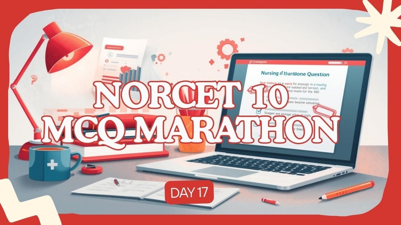 NORCET 10 MCQ'S MARATHON DAY - 17