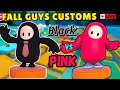 🔴Fall Guys Customs ⚫Black vs 🎀 Pink | #fallguys #fallguyslive  #shortslive