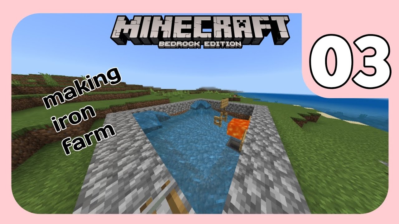 MINECRAFT bedrock/making iron farm/