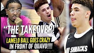 LaMelo Ball Goes ABSOLUTELY CRAZY w\/ QUAVO Watchng! TAKES OVER FOR 24 POINT COMEBACK!!