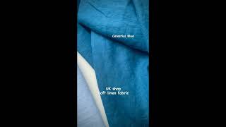 Soft linen fabric sky blue and celestial blue UK online store screenshot 4
